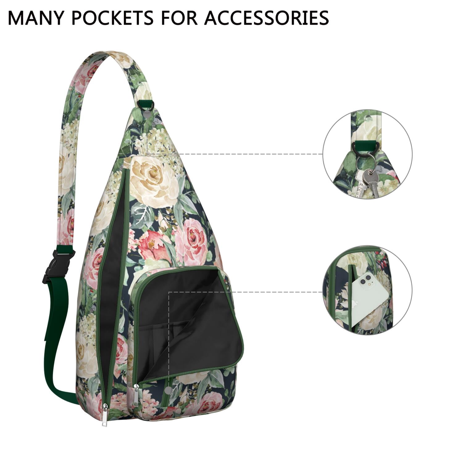 Tear - resistant Sunflower Sling Bag Organized for Tactical Use