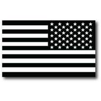 Magnet Me Up Reversed Black and White American Flag Vinyl Automotive Magnet, 3x5 in