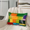 thumbnail image 2 of Pofeuu Colorful Building Blocks Print Satin Pillowcase for Hair and Skin Pillow Cases, Silk Pillow Cases, Soft Cooling Pillow Covers, 20x30 Inches（Pillow core not included）, 2 of 7
