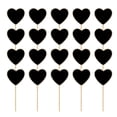 thumbnail image 1 of Chalkboard Toppers Heart Shaped For Price Tag 18.2*7.6cm 20Set Black Wooden, 1 of 2
