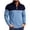 Blue, variant on Men's Color Block Long Sleeve 1/4 Zip Pullover Sweater Mock Neck Stand Collar Ribbed Cuffs for Golf Business Casual Fall Winter
