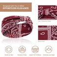 thumbnail image 6 of 2025 new women's wide headband, 4-piece bohemian style headband, sports headscarf, large sports elastic anti slip large headband, 6 of 12