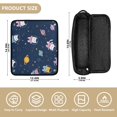 thumbnail image 4 of Hair Tool Organizer Bag with Heat Resistant Mat Removable Travel Storage Case for Hot Air Brushes Curling Irons Cats in Space Suits, 4 of 8