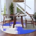 thumbnail image 3 of Round Rugs 8Ft, Blue Purple Gray Round Area Rug Washable Indoor Throw Carpet, Abstract Geometric Oil Painted Contemporary Large Non Slip Circle Rug for Kids Room RV Home Decor Aesthetic, 3 of 8