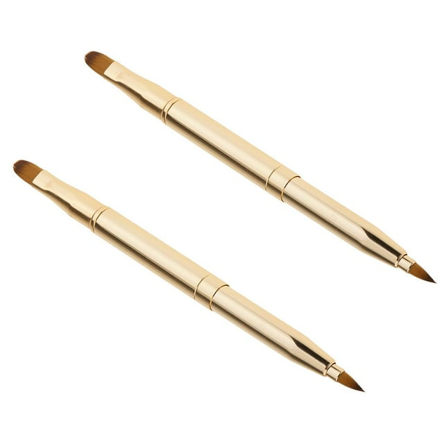 2pcs Lápiz Labial Retráctil De De Ojos Herramientas Cosméticas De Plástico De Doble Extremo