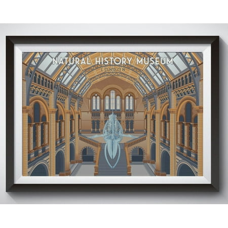 Natural History Museum Poster, London Travel Print, Architecture, South Kensington, Historical Building, British Museum, London Underground Wall Art, Modern Wall Decor, 8x12 UNFRAMED