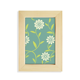 thumbnail image 1 of Verde blanco flores Patron decorativo Escritorio de madera Arte Pintura 5x7 pies Marco de foto, 1 of 4