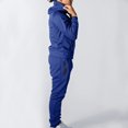 thumbnail image 5 of Hombres Casual Espesar Sudadera con capucha Deportes sólidos Al aire libre Cremallera Montañismo Sudadera Traje Pompotops oipoqjl29371, 5 of 5