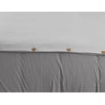 thumbnail image 3 of Reversible Natural Crinkle Fabric Ultra Soft Solid Duvet Cover Set - Beautiful Button Closure, 3 of 3