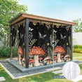thumbnail image 6 of Outdoor Curtains for Patio Waterproof, Spring Mushrooms Outdoor Privacy Panels Grommet, Farmhouse Pastoral Botanical Stars Rustic Blackout Outside Curtains for Porch/Cabana 54"x84", 1 Panel, 6 of 8