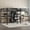 Black, variant on HanuQ Twin over Twin Metal Loft Bed with Double Desk and Wardrobe, Shelves with Electrical Outlet, Space-Saving Noise Reduction Design, Black
