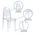 thumbnail image 4 of Flash Furniture Cheryl Indoor/Outdoor Ghost Armless Side Chair, Transparent Crystal, 4 of 13