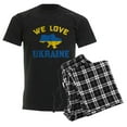 thumbnail image 6 of CafePress - We Love Ukraine Pajamas - Men's Dark Loose Fit Cotton Pajama Set, 6 of 7