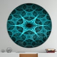 thumbnail image 2 of Designart 'Abstract blue ice flower ' Modern wall clock, 2 of 6
