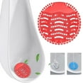 thumbnail image 2 of QYXQPYO Urinal Screens, Urinal Screen Deodorizer, Urinal Cakes Anti-Splash Odor Protection, Urinal Cakes Pads Fresh 3d Wave Anti-Splash for Men Toilet Bathroom Airport Office Mall Hotel, Red, 2 of 4