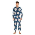 thumbnail image 5 of Adult Christmas Onesie Baseball Adult Zipper One-Piece Pajamas Unisex Pajamas with Pockets, 5 of 6