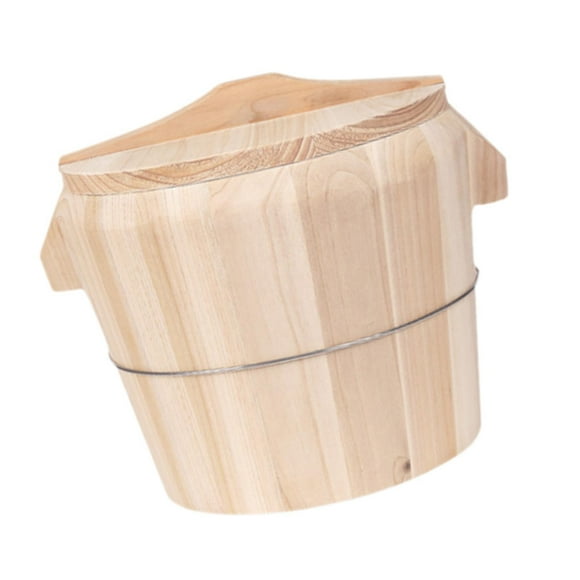 Cubo vaporizador de arroz, tazón de arroz para sushi, recipiente de arroz redondo, reutilizable y fácil de limpiar Diámetro superior 24 cm.