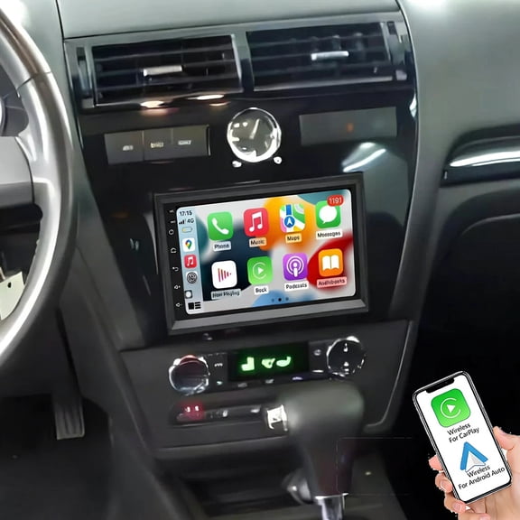 Eforcase Car Radio for Ford Fusion 2006-2009, 7inch 1080p IPS Touchscreen Car Stereo with Wireless Carplay Android Auto Bluetooth GPS WiFi FM/RDS EQ Backup Camera