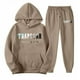 thumbnail image 1 of Sueño Chándal deportivo con capucha para mujer, ropa unisex de dos piezas para correr, jersey de manga larga, sudadera con capucha + conjunto de pantalones de chándal Camello L, 1 of 2