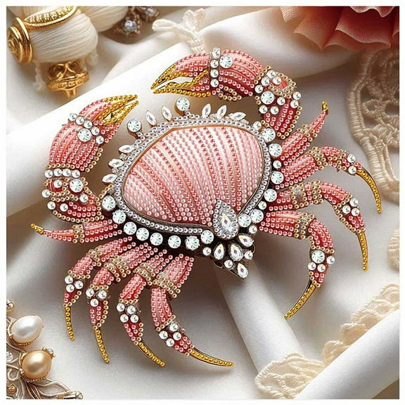 5D DIY Diamond Painting Kit, Crab Suitable for Adults Special Diamond DIY Art Kits for Home Decoration and Gift Selection