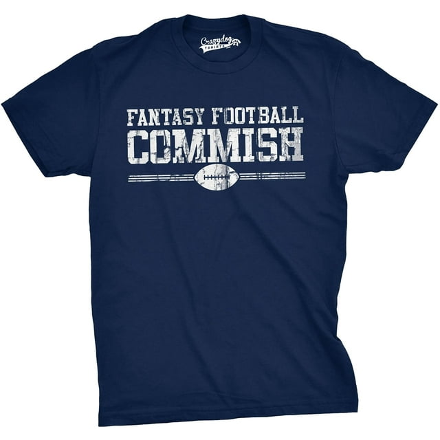 T-shirt pour Hommes Fantasy Football Commish Drôle Cadeau pour Papa Jour de Match Graphique Cool