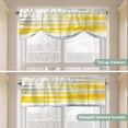 thumbnail image 5 of Yellow Grey Tie Up Valance Curtains for Windows, Kitchen Curtains Window Treatments, Vintage Farmhouse Abstract Oil Painting Short Window Shades Valances for Bedroom Bathroom Cafe 42"x18", 5 of 8