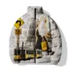 thumbnail image 2 of Abrigo de autobús para hombre, chaquetas retro y cómodas, parka con esculturas para hombre, abrigo de invierno estilo pictórico para hombre, abrigo frío para invierno colorido, 2 of 4