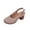 Khaki, variant on Women's Mules Pointed Toe Solid Color Sandals Backless Slingback Heels Chunky Low Heel Glitter Dress Shoes Summer Beach Fashion Black 5.5