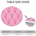 thumbnail image 6 of Pink Breast Cancer Ribbon Floral Pattern Round Fitted Tablecloth with Elastic Edge,Dining Table Cover Waterproof,Outdoor Round Tablecloth for Camping,Dining,Indoor and Outdoor, 6 of 7