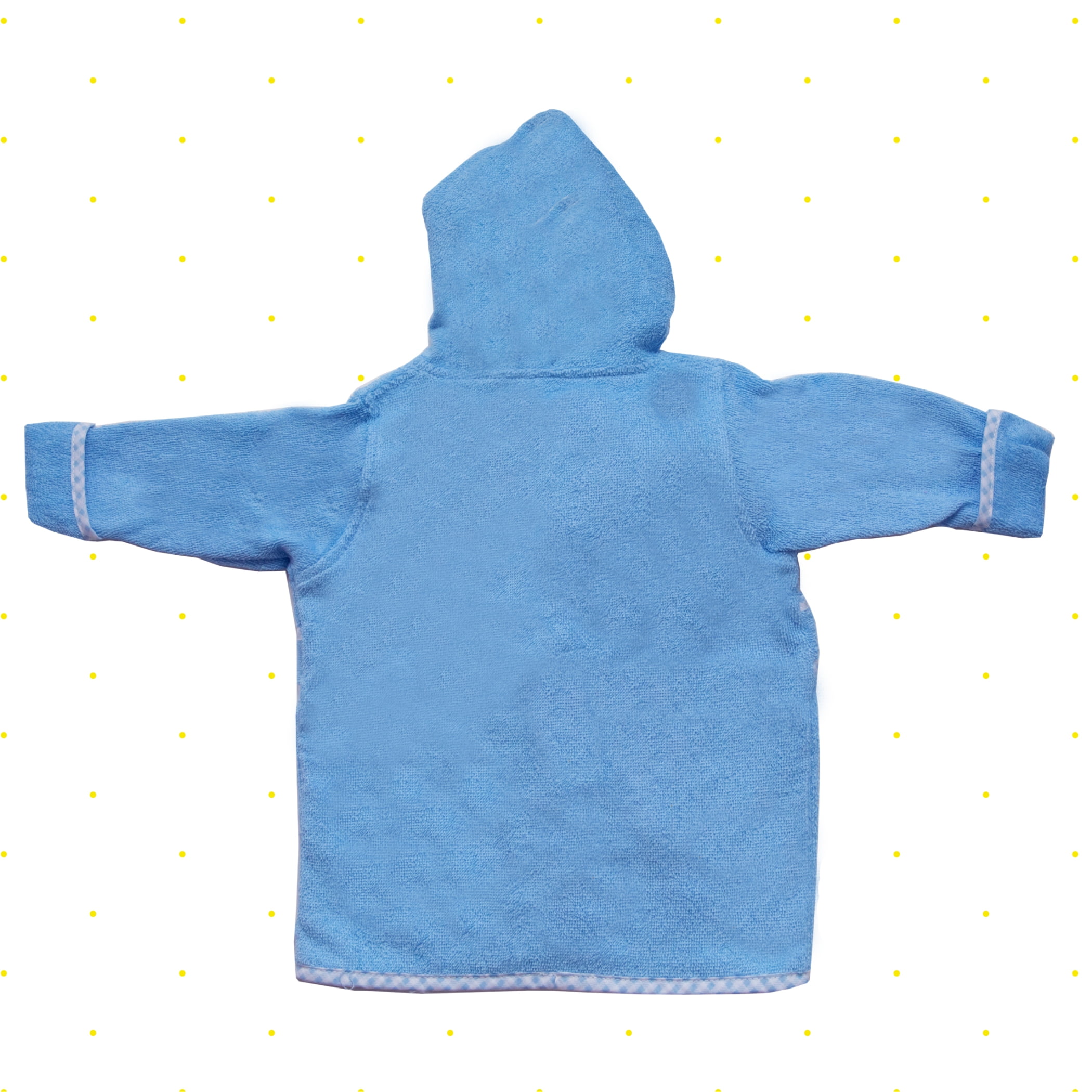 Spasilk Baby Hooded Bathrobe with Booties, Cotton Terry Bath Set for Newborns and Infants, Blue Plane