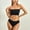 Black, variant on Hrsba Wireless Bras for Women,Seamless Push Up Bandeau Bra and Panty Set Breathable Contoured Support Comfortable Bras for Ladies