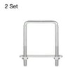 thumbnail image 3 of Unique Bargains Square U-Bolts 2 Sets 67mm Inner Width 110mm Length M8 304 Stainless Steel U Clamp Bolt, 3 of 5