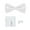 White, variant on LShunze Bow Ties for Men Solid Color Pre-Tie Bow Tie and Pocket Square Set Classic Formal Tuxedo Bowties for Wedding Party