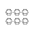 thumbnail image 1 of tuercas hexagonales de 1/4 de pulgada plata 12 piezas, 1 of 4