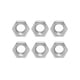 thumbnail image 1 of tuercas hexagonales de 1/4 de pulgada plata 12 piezas, 1 of 4