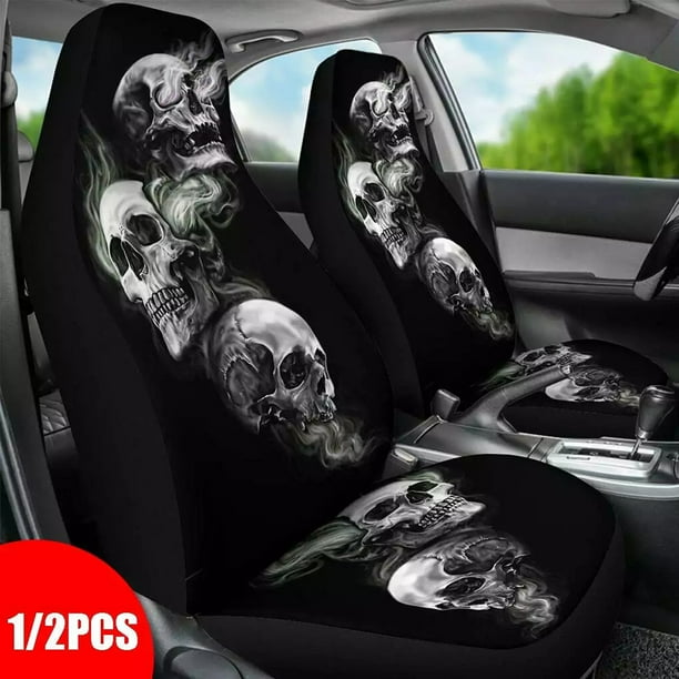 Funda protectora para asiento de coche, fundas para asiento de coche, funda impermeable para asiento de coche con esqueleto de Halloween, fundas para asiento de coche diseñadas a medida