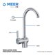 thumbnail image 4 of Tarja con Mezcladora Monomando de Acero Inoxidable MEER Faucets by CNX  TS4848+MZF815, 4 of 10