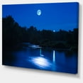 thumbnail image 2 of River at Night with Fog - Landscape Canvas Art Print, 2 of 4
