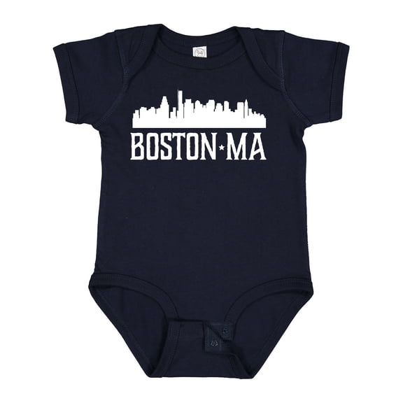Inktastic Boston Massachussetts Skyline Boys or Girls Baby Bodysuit