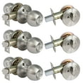thumbnail image 2 of Locksets for Exterior Doors and Mobile Home with deadbolt, 3 Pack Keyed Alike Entry Door knob and Single Cylinder, Security for Mobile Home, Entrance and Front Door with Classic Satin Nickel Finish, 2 of 7
