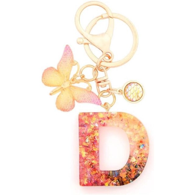 Letter Keychain,26 Letters A-Z Decorative Letter Keychain,Name Keychain for Women Girls Men Teenager Gift