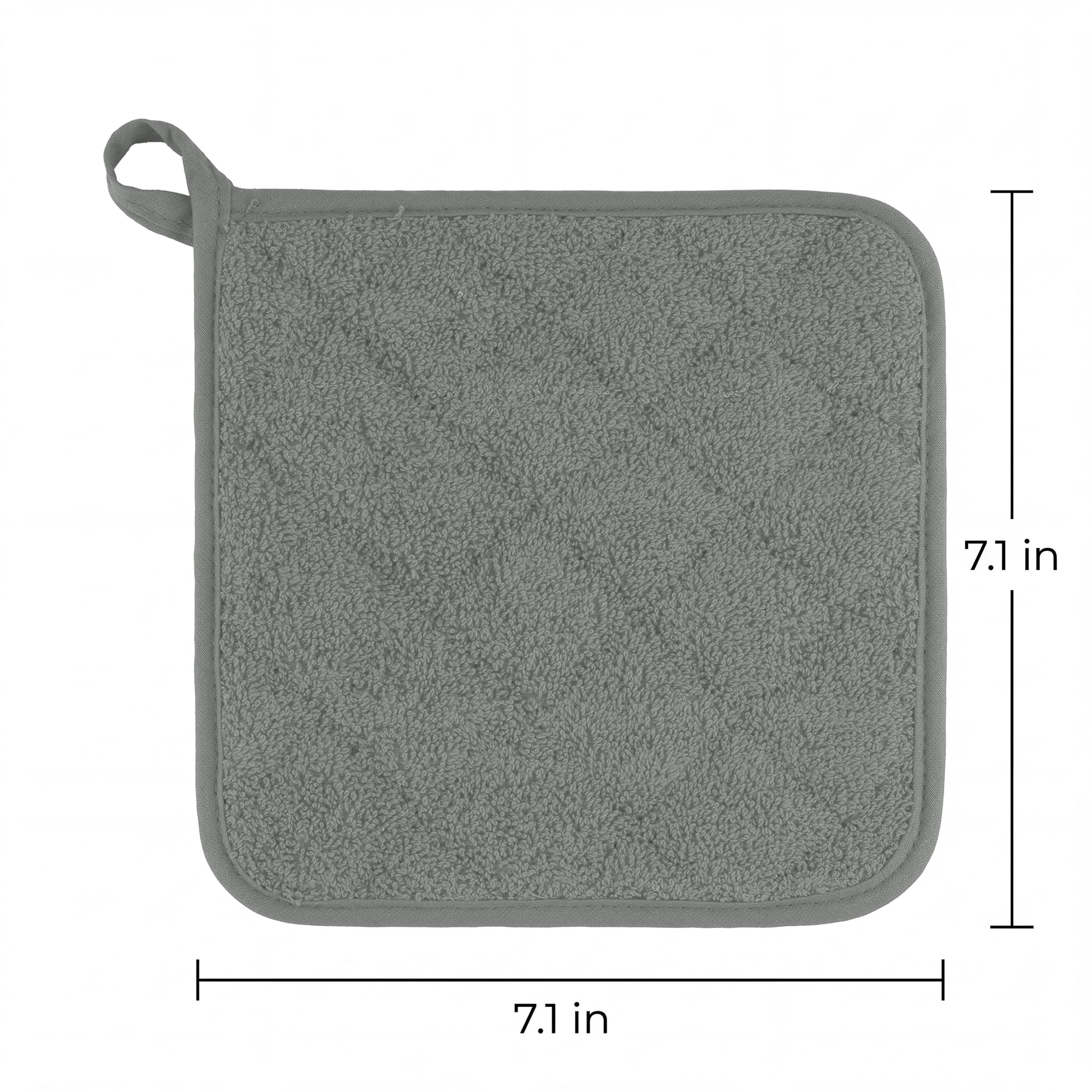 Unique Bargains 2 Pcs Square Pot Holders Heat Resistant Non Slip Pads Gray 7.1"x7.1"
