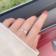 thumbnail image 4 of Hyasfey 2Pcs Finger Ring Electroplating Bright Luster Hollowed Heart High Polished Exquisite Workmanship Dress Up Smooth Surface Matching Heart Promise Ring Jewelry Accessories, 4 of 8