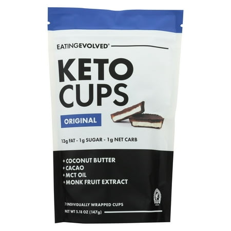 - Eating Evolved Keto Cups - Original Keto Pouch - Case Of 6 - 5.25 Oz.