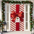 thumbnail image 4 of Btomtd Christmas Themed Door Cover for Holiday Season with Large Bow Pattern Decoration and Front Door Curtains for Front Entryway Decor - 35.43"x78.74", A, 4 of 6