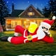 thumbnail image 3 of Muñeco de nieve inflable caliente Papá Noel Feliz árbol de Navidad Arco Decoración para el hogar al aire libre Luz LED Decoración para fiestas de Año Nuevo Regalos, 3 of 5