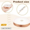 thumbnail image 2 of 180FT 24 Gauge Copper Wire Craft Beading Wire for Bracelet Ankelet Jewelry Making Bendable Brass Beading Wire Bare Copper Wire Metal Wire for DIY Crafts Metal Wire Sculpture 1set, 2 of 9