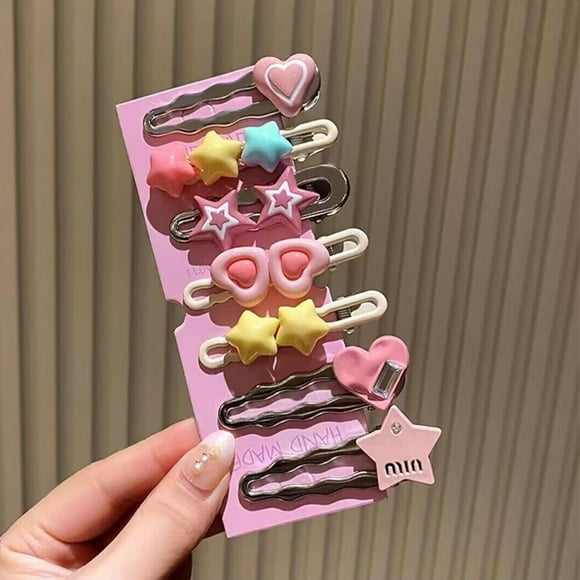 Love Hair Clip Set with Bangs and Headpieces (7pcs)
