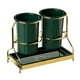 thumbnail image 1 of Organizador de cubiertos, soporte para utensilios de cocina y perchero de metal con escurridor. Verde oscuro, 1 of 9