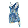 thumbnail image 5 of POLERO Girls' Tropical Palm & Floral One-Piece Swimsuit with Mesh Cover Up Skirt - Quick Dry, Adjustable Straps for Beach & Pool Vacations, 7-18 Years, 5 of 10